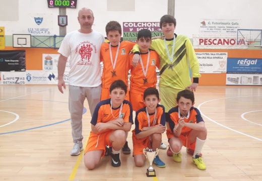 Os alevíns das EDM de Brión conseguen o terceiro posto no Campionato Provincial da Liga de Fútbol Sala Escolar
